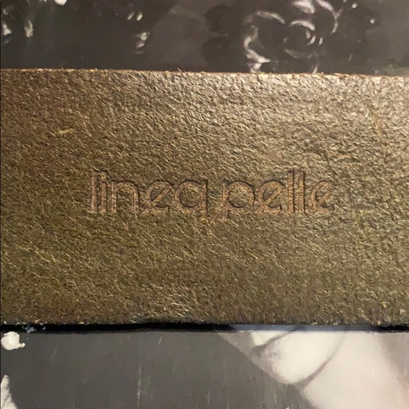 π Linea Pelle Braided Buckle Wide Leather Belt - Picture 4 of 6